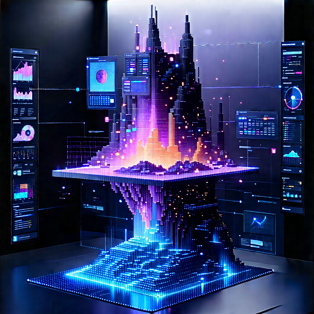 Big Data Visualization With Futuristic Cityscape