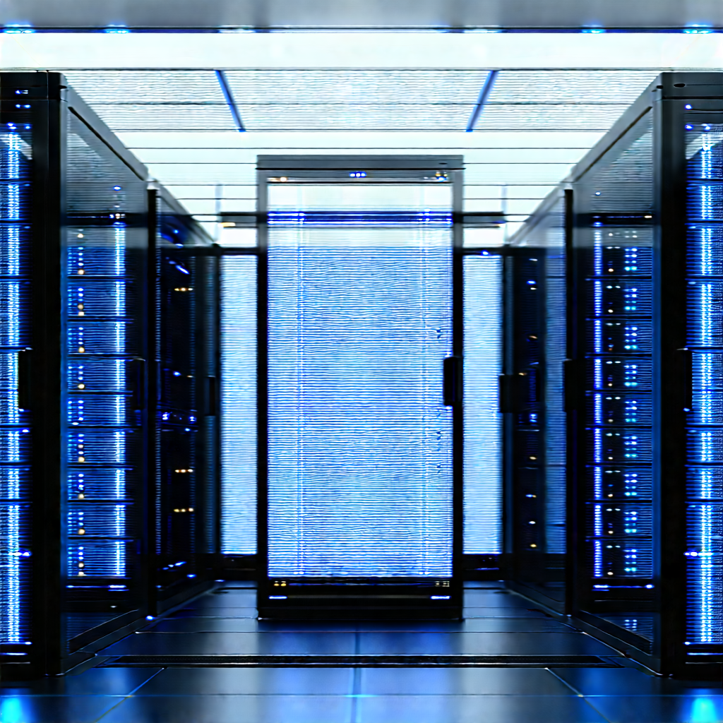 (futuristic:1.27) server room