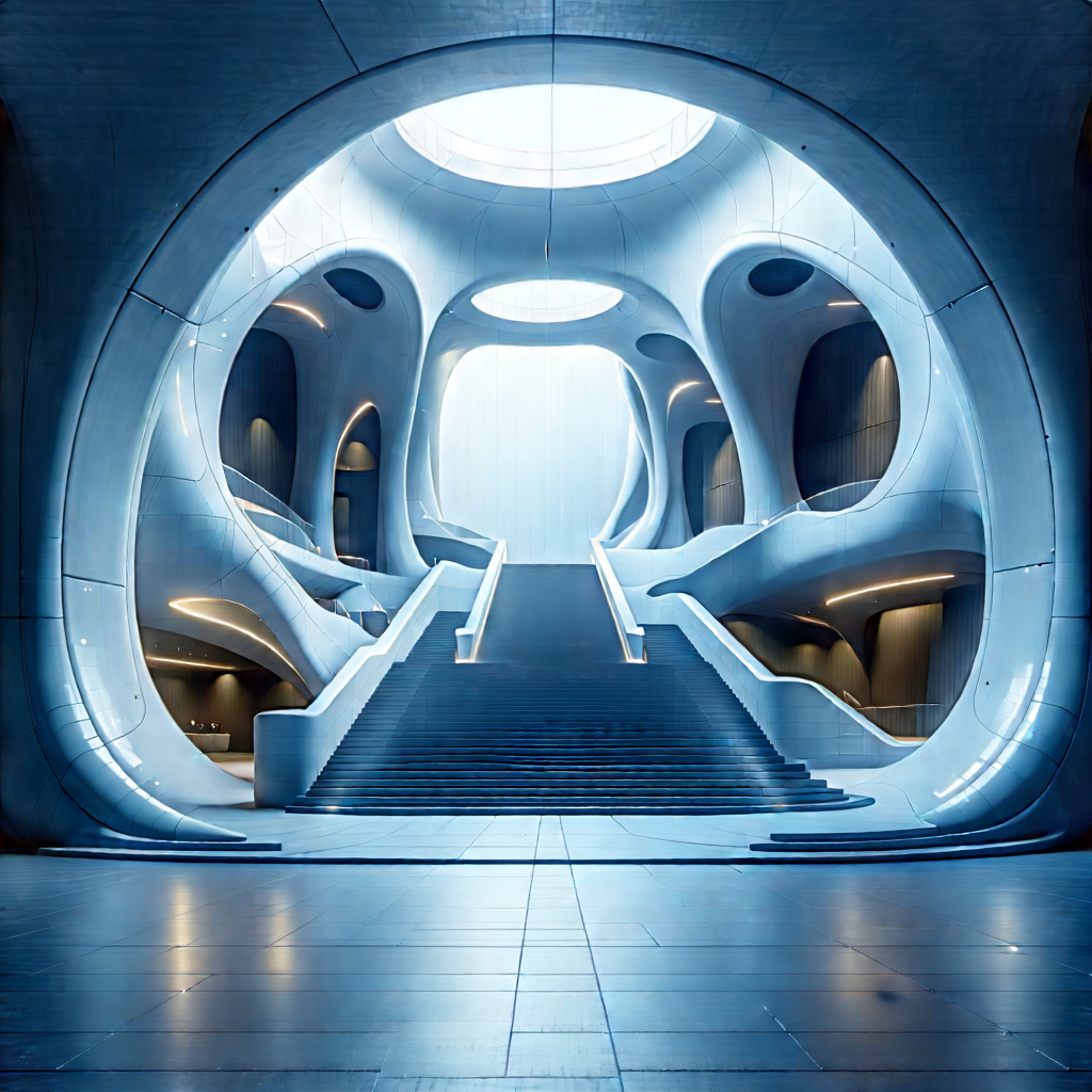 Futuristic Innovation Hub With Large, Modern