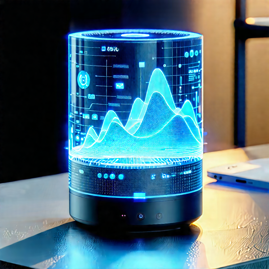 Smart Home (device:1.17) With Data Visualization With Futuristic-looking Device,