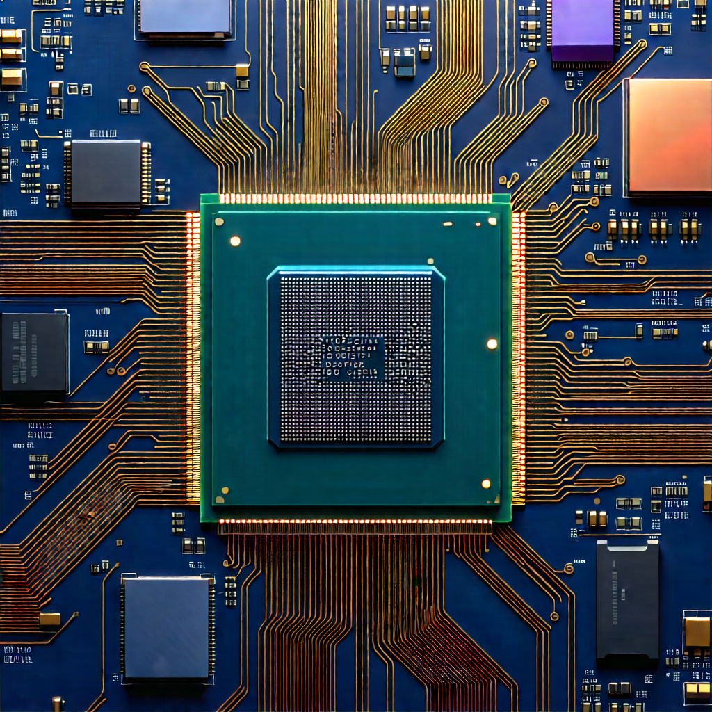 Close-up of microprocessor
