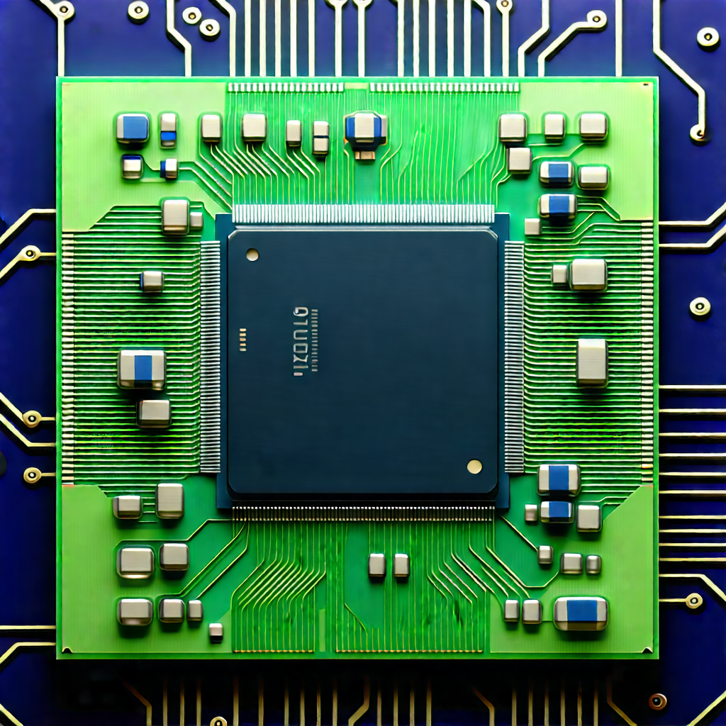 Close-up of microprocessor