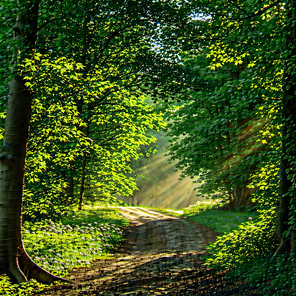 Digital Transformation Visualization With Sunny Forest,