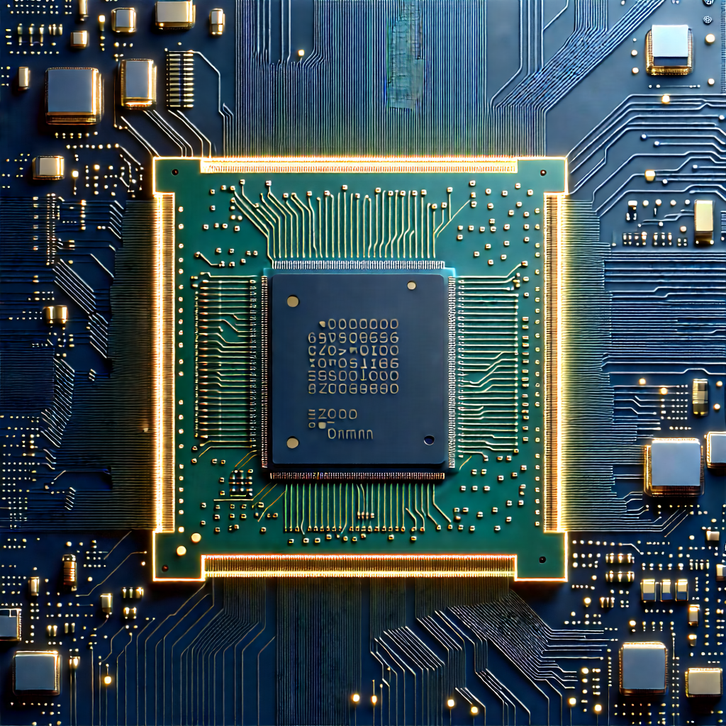 Close-up of microprocessor