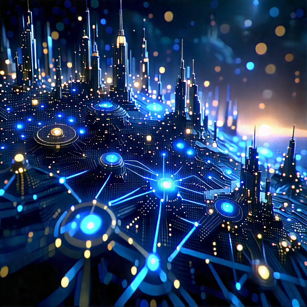 Blockchain Network Visualization With Image, There