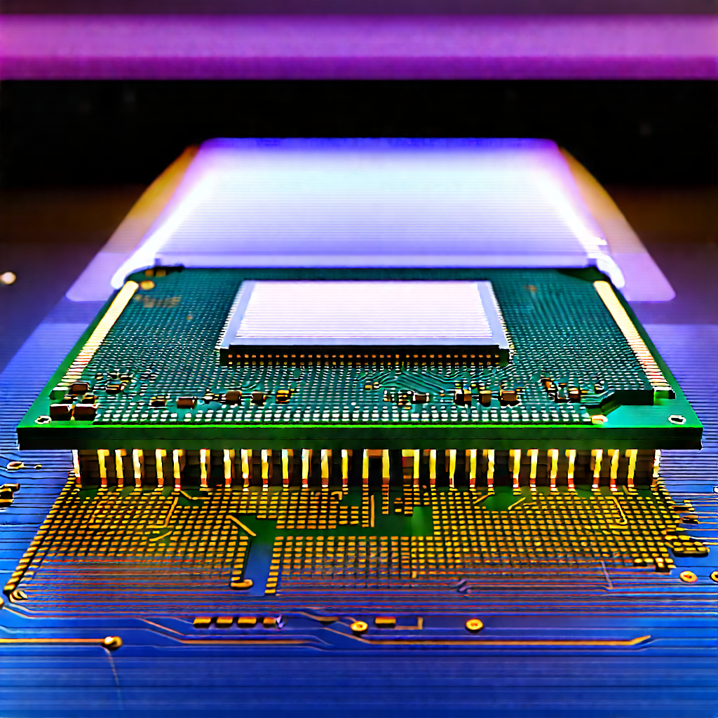 Close-up of microprocessor