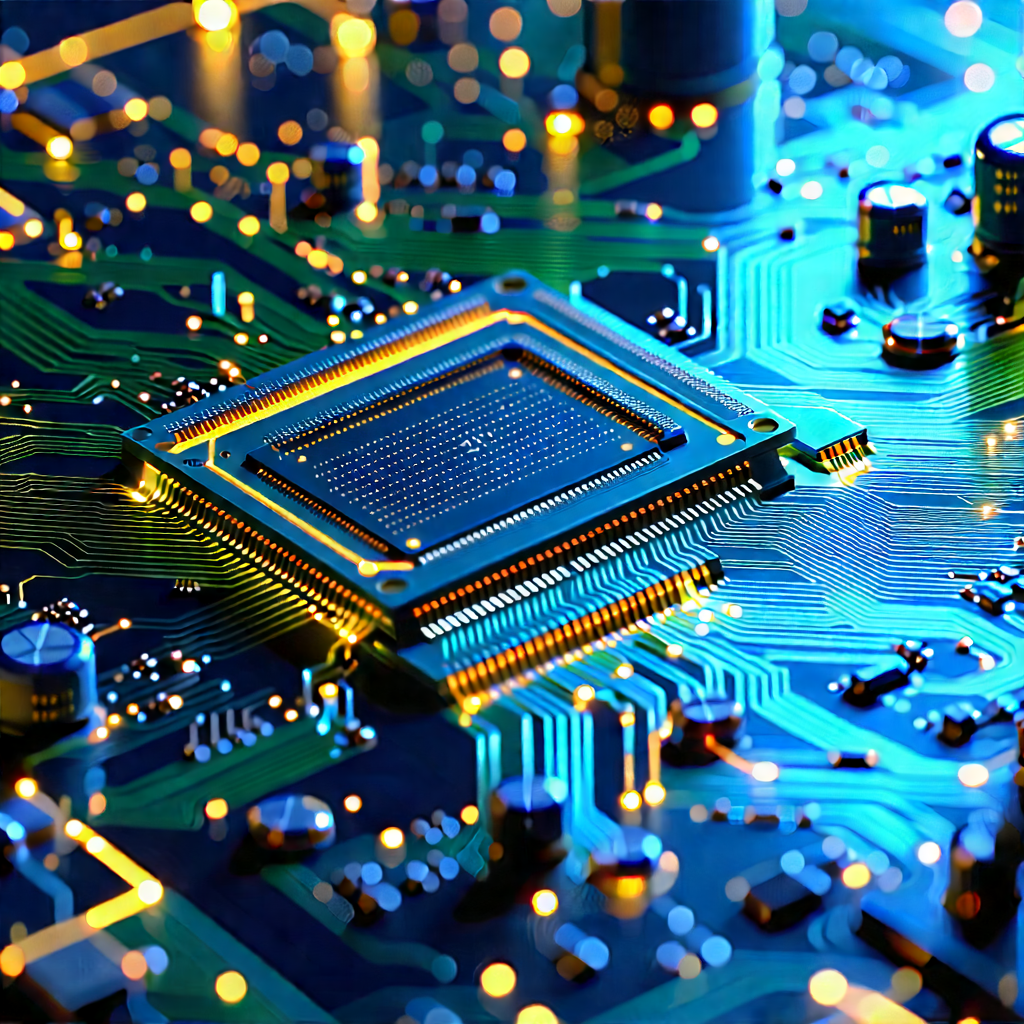 Close-up of electronic circuit