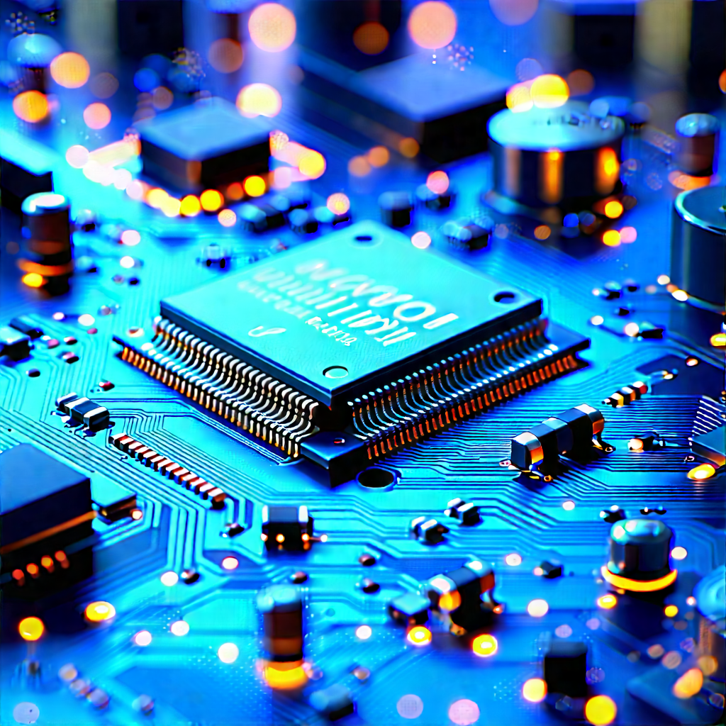 Close-up of electronic circuit