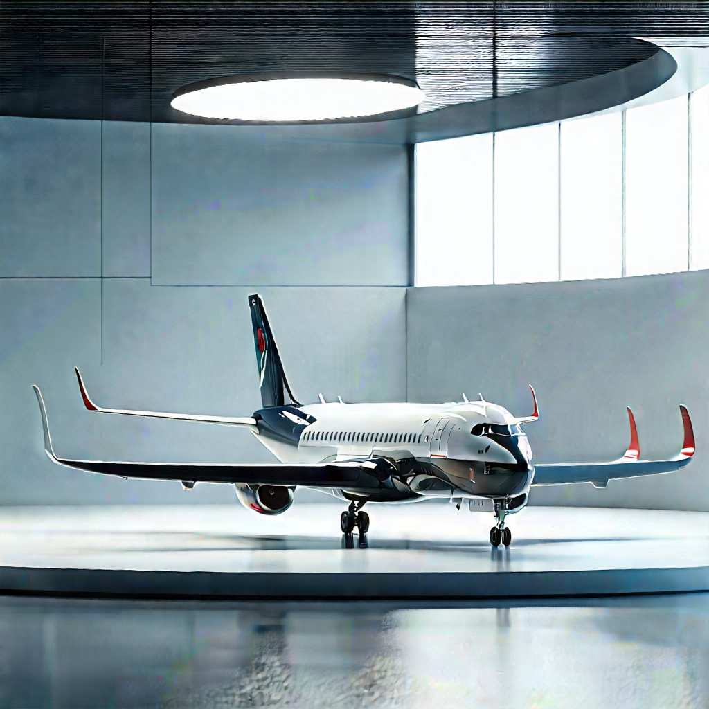 Aerospace Technology In Tech Office With Large White