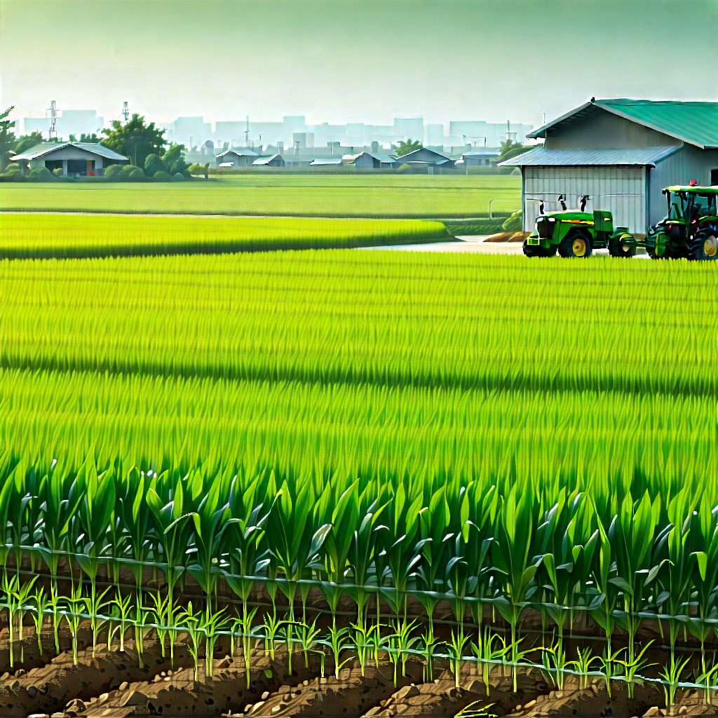Agricultural Technology In Research Center With Large Field