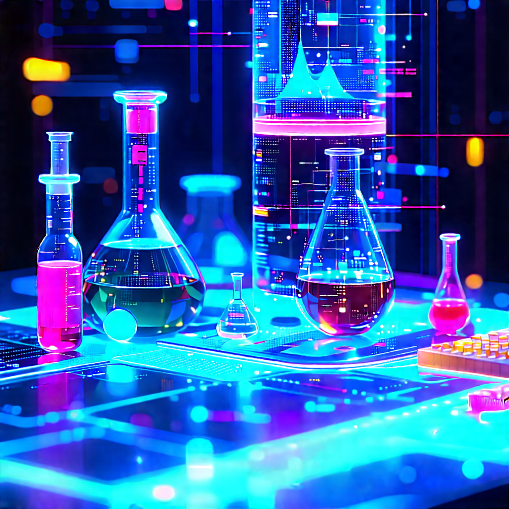 Futuristic research laboratory