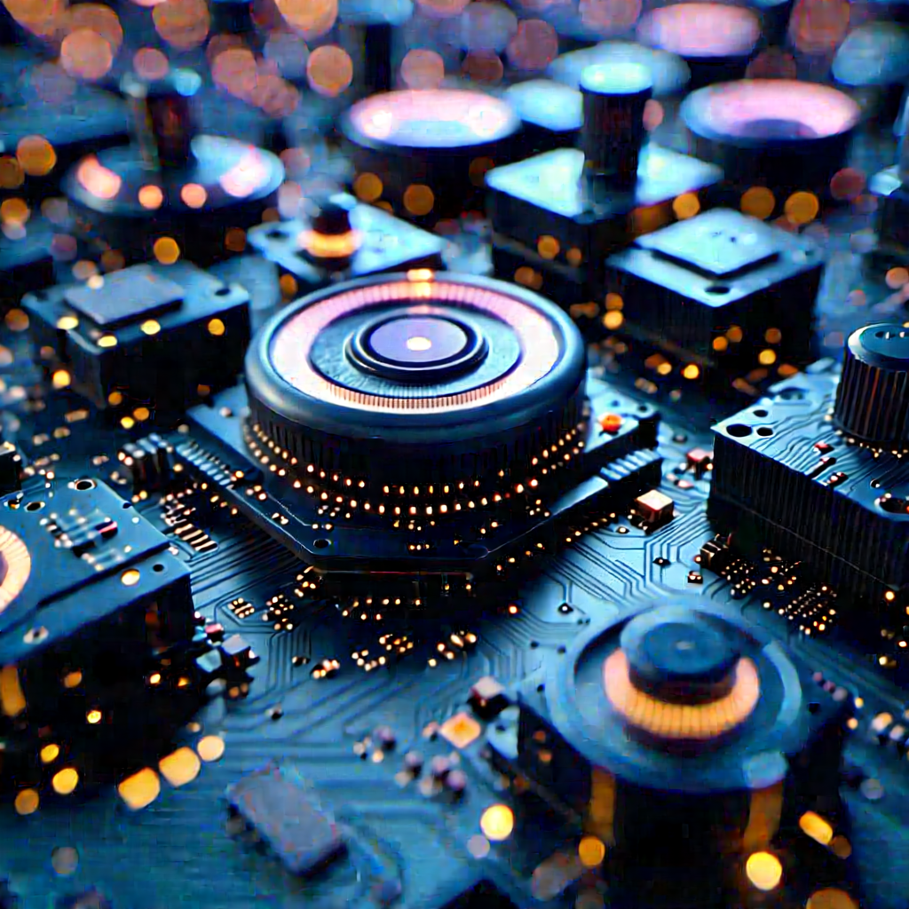 Close-up of sensor array