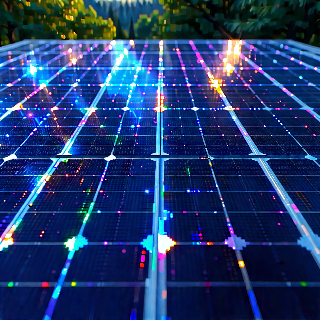 Solar Panel With Holographic Projection With Solar Panel
