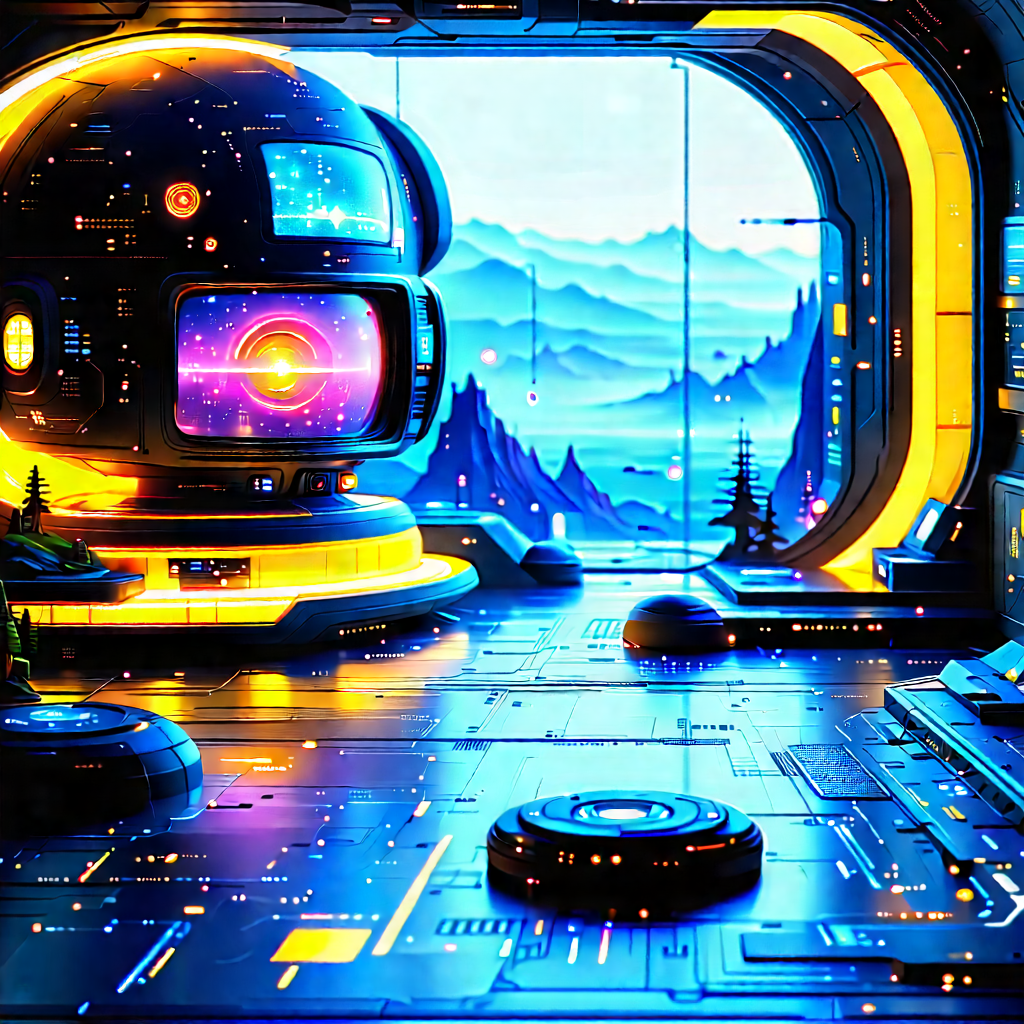 (futuristic:1.37) Smart Home With Image, There