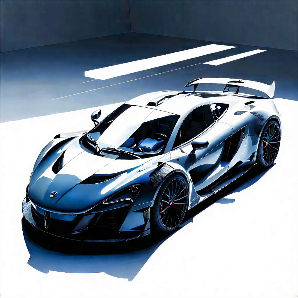 Automotive Technology In Design Studio With Sleek Silver