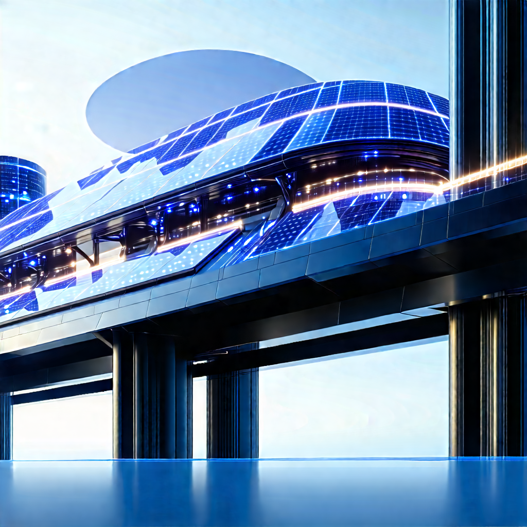 Innovative Renewable Energy (design:1.37) With Futuristic Building