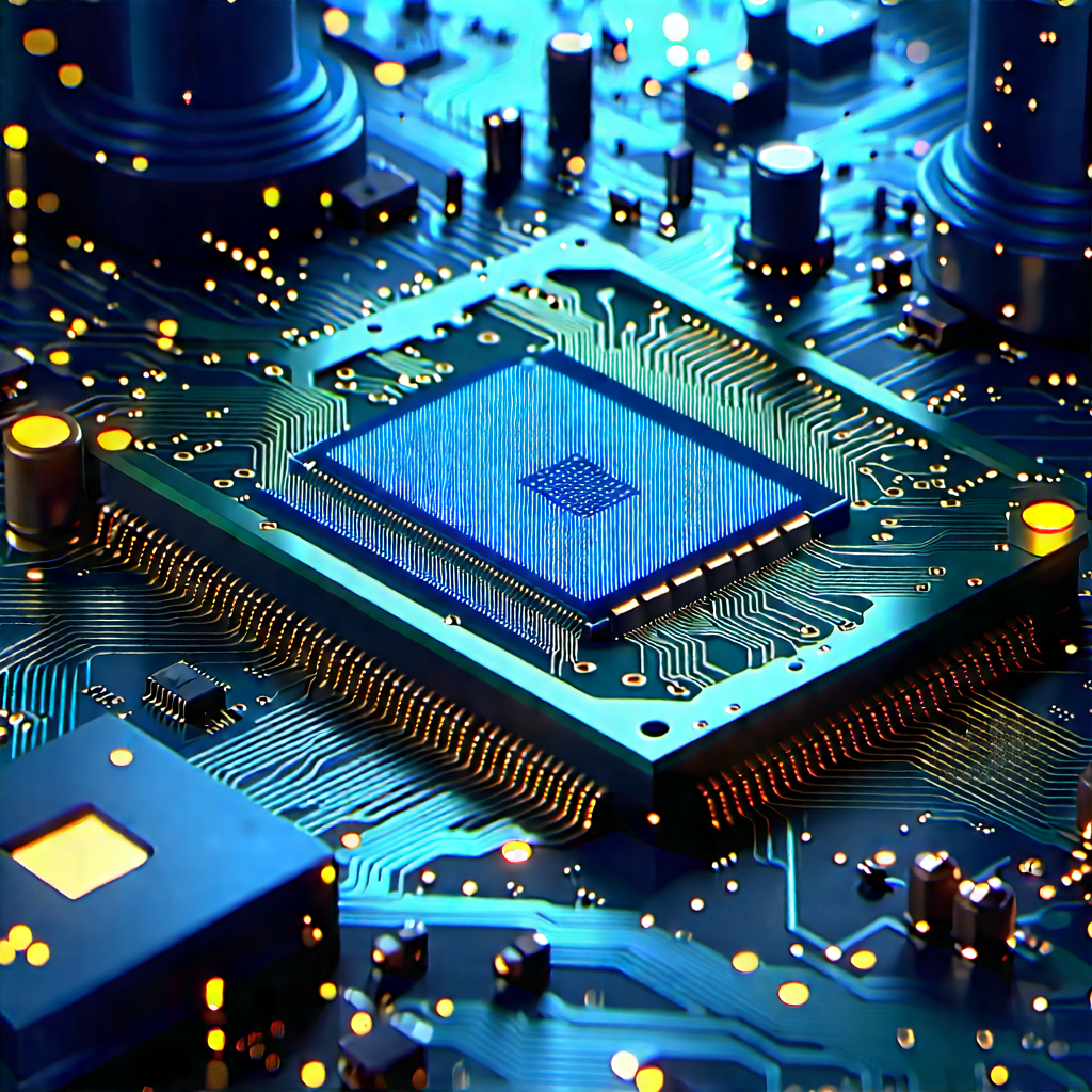 Circuit board with (digital:1.21) particles