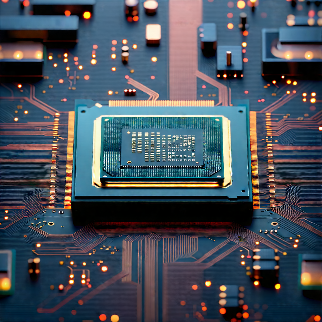 Close-up of microprocessor