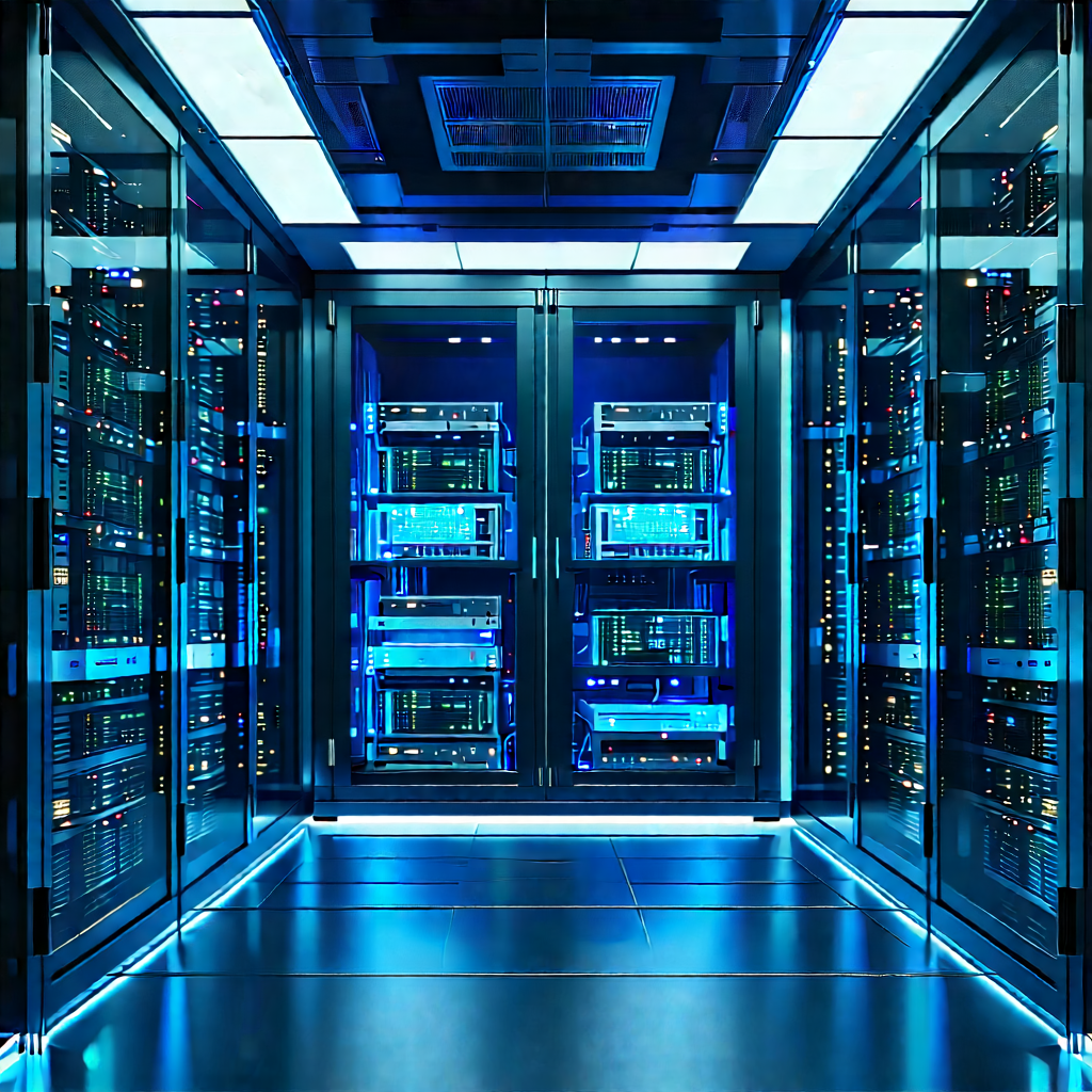 (futuristic:1.26) server room
