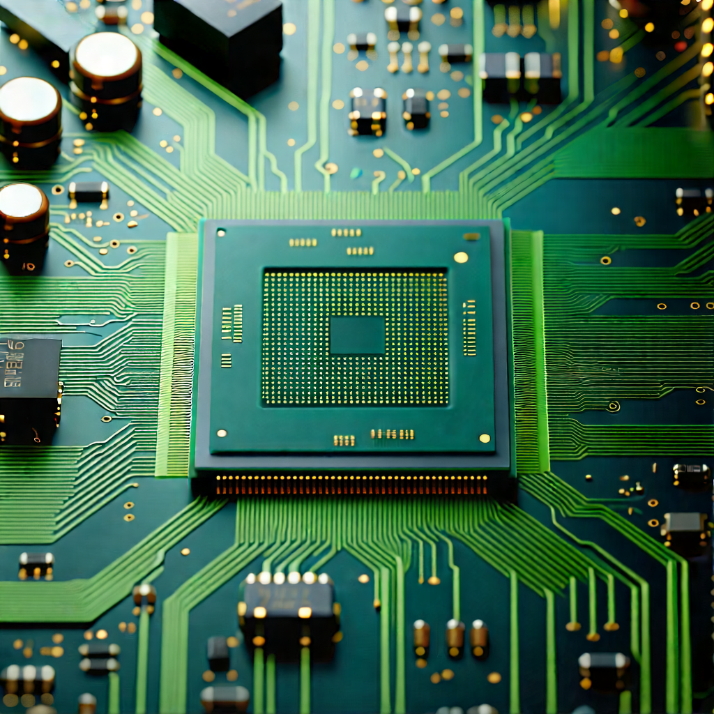 Close-up of microprocessor