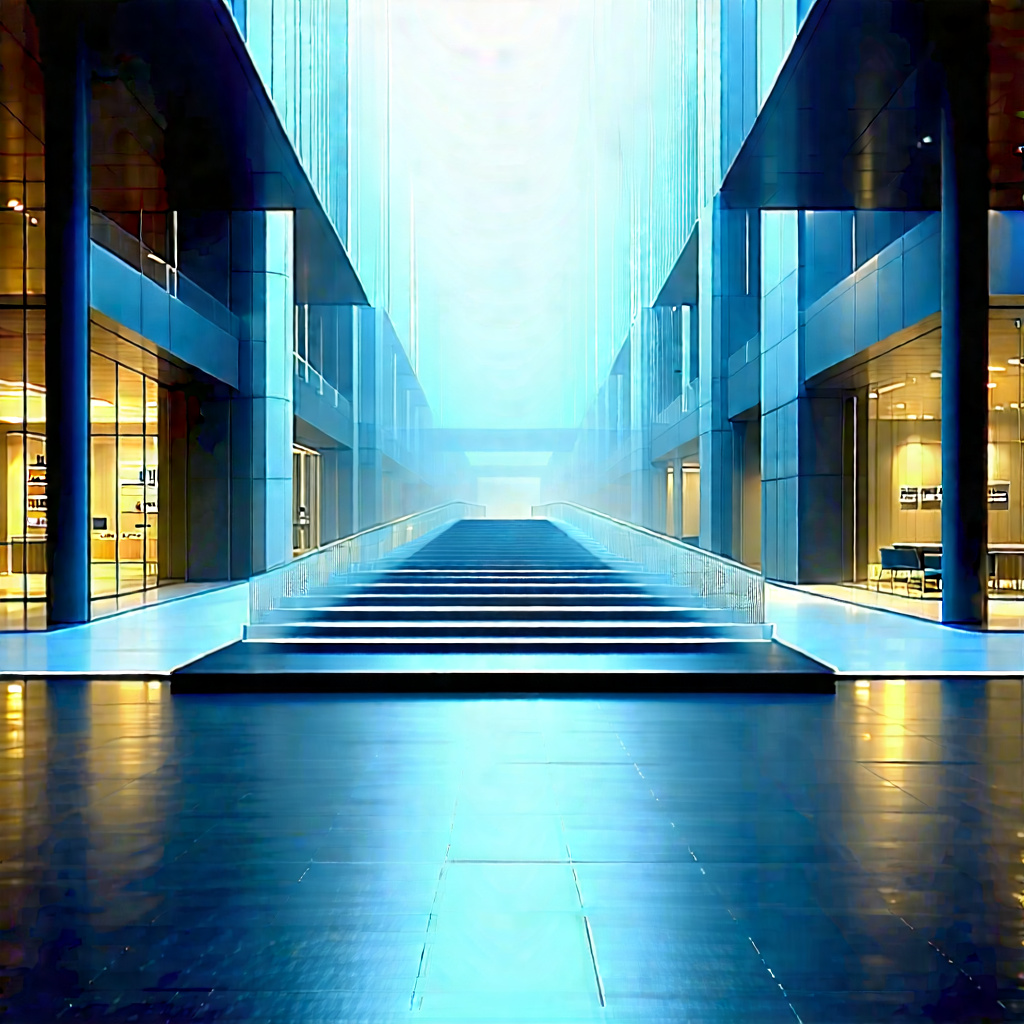 Futuristic Innovation Hub With Black White