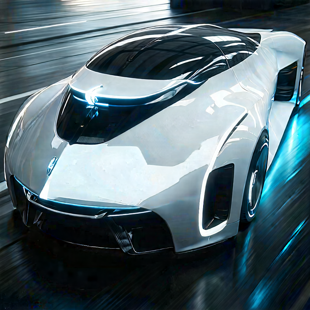 Innovative Electric Vehicle Design With White Sports