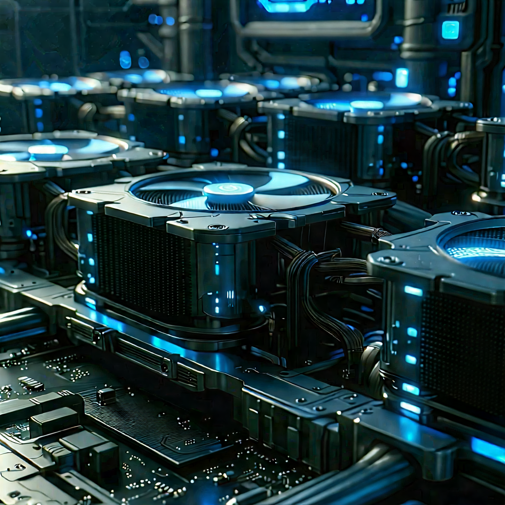 Close-up of cooling system
