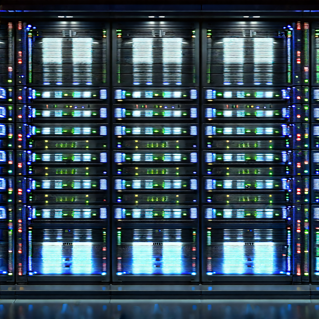 Server rack with digital particles