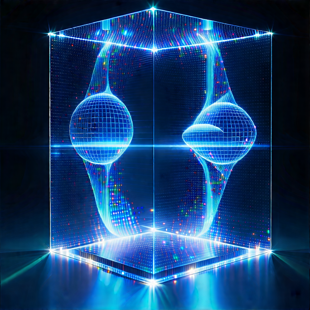 Machine Learning Visualization With Blue Spheres