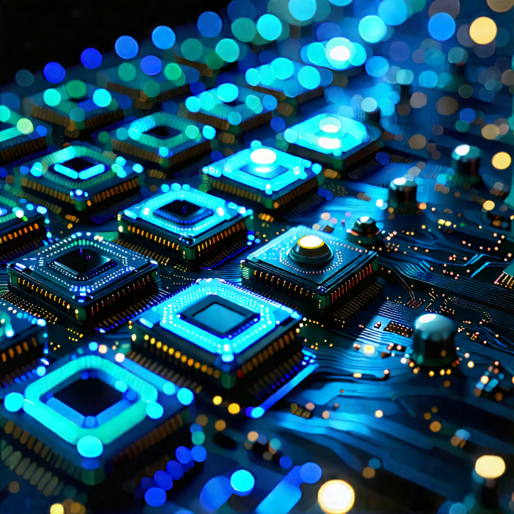 Close-up Of Sensor Array With Close-up Computer