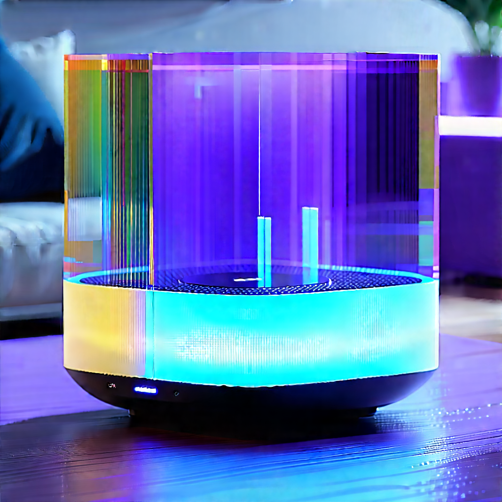 Smart Home Device With Holographic Display With Small, Colorful,