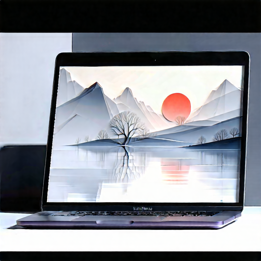 Laptop With (digital:1.47) Artwork With Laptop Computer