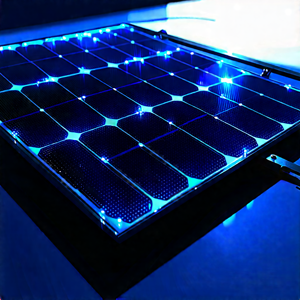 Solar Panel With Neon Accents With Solar Panel