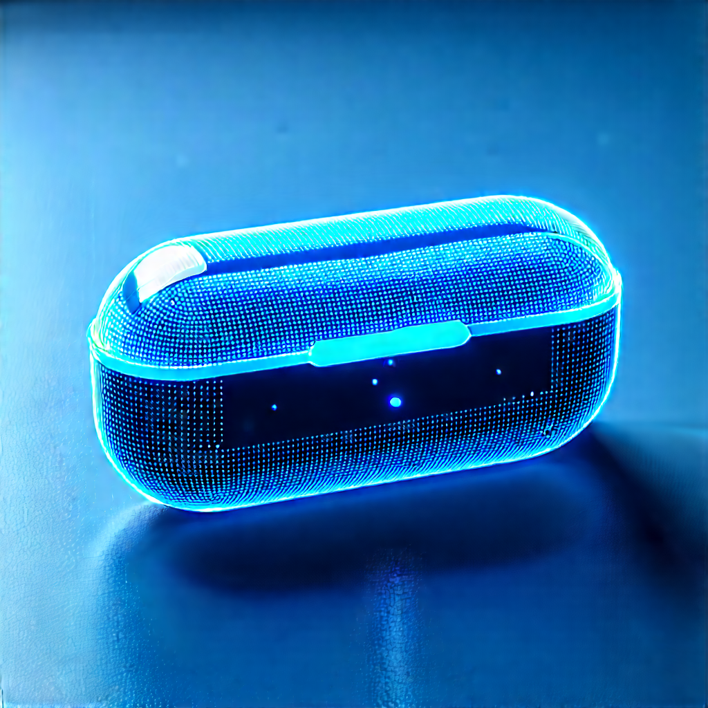 Wireless Earbuds With Glowing Screen With Blue, Glowing