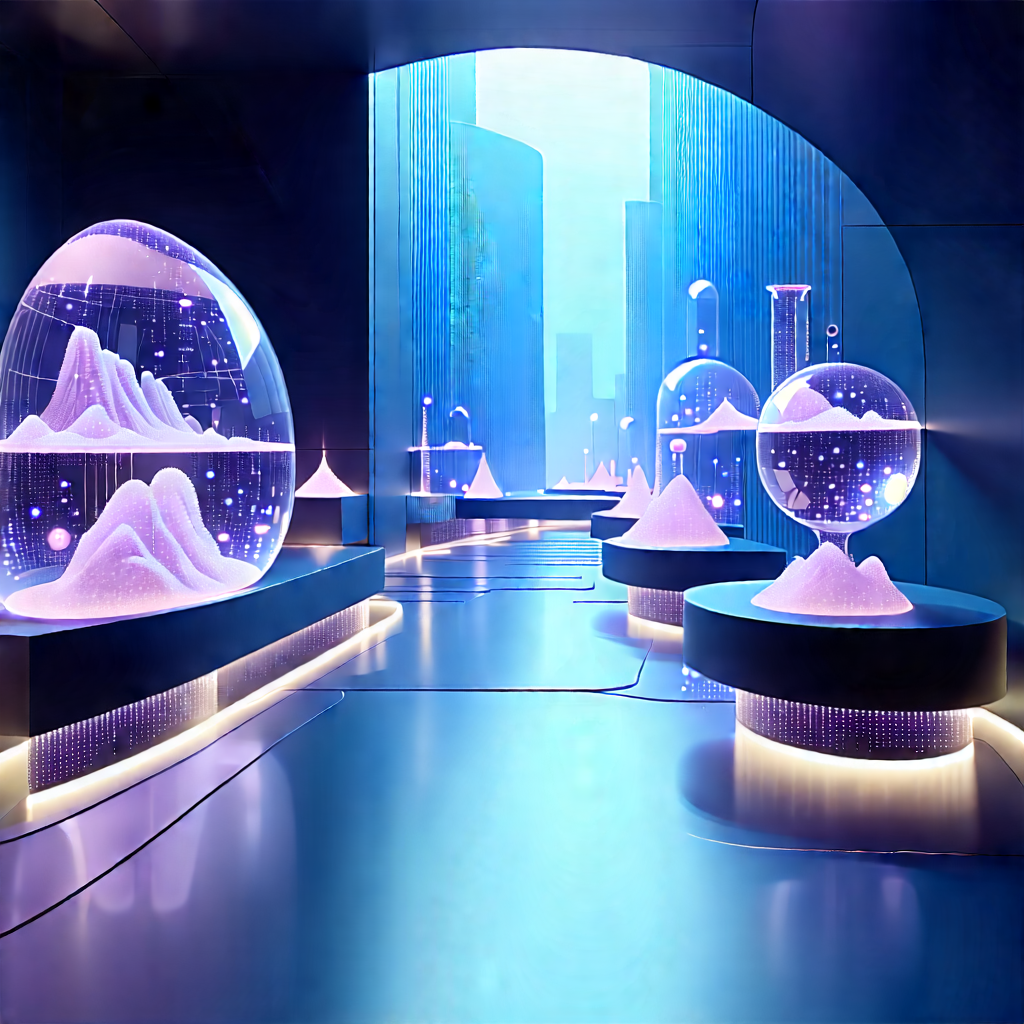 Futuristic Research Laboratory With Image, There