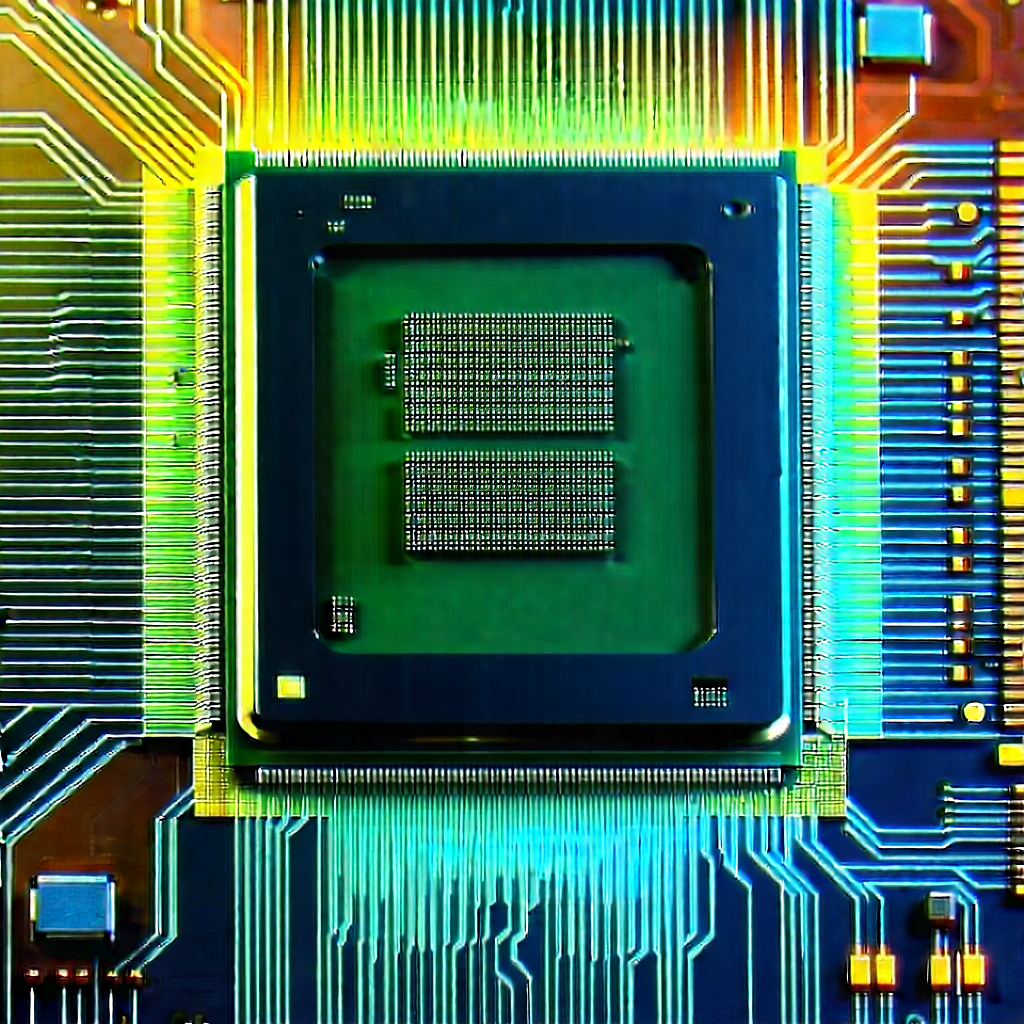 Close-up of microprocessor
