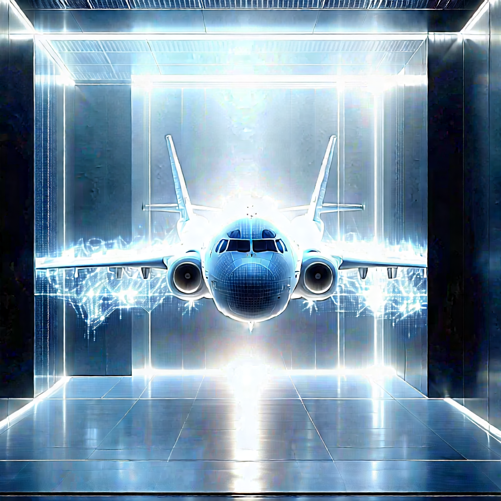 Aerospace Technology In Research Center With Large Jetliner