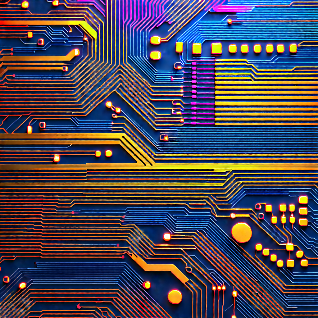 Close-up of electronic circuit
