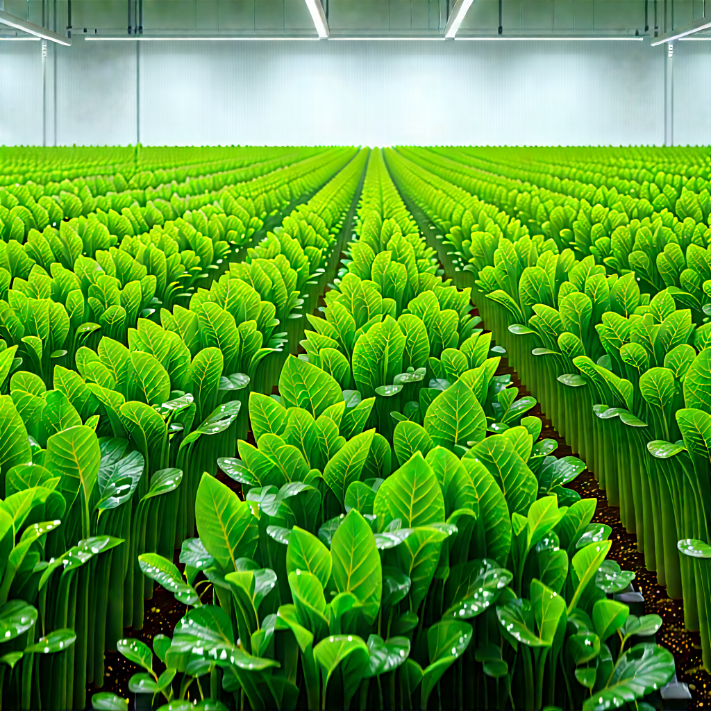 Agricultural Technology In (modern:1.48) Laboratory With Large Green