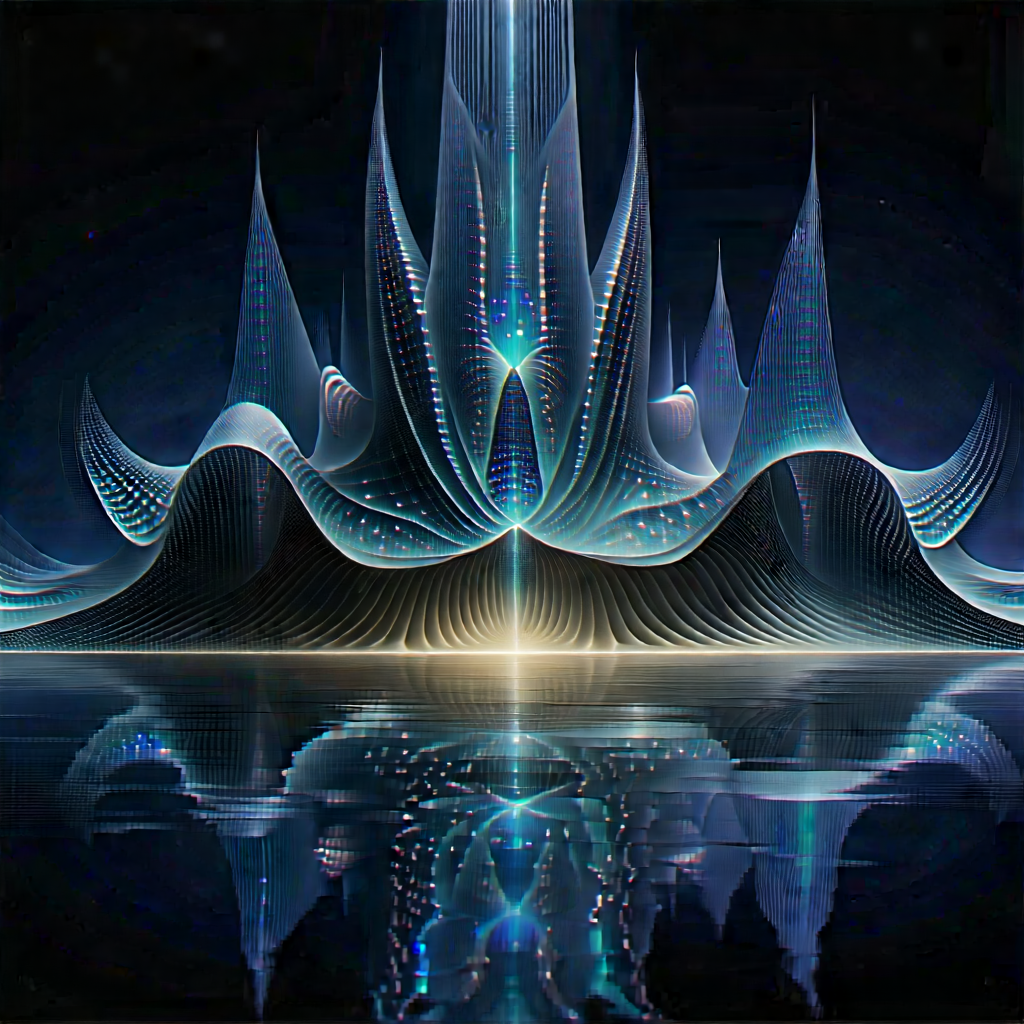 (futuristic:1.39) (digital:1.42) Workspace With Futuristic Cityscape