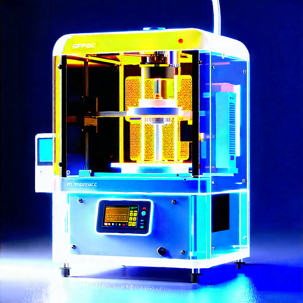 3d Printer With Neon Accents With Large, Blue,