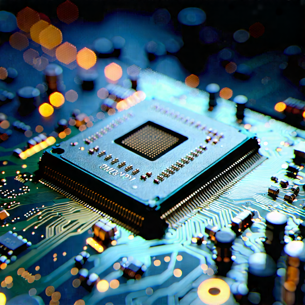 Close-up of microprocessor