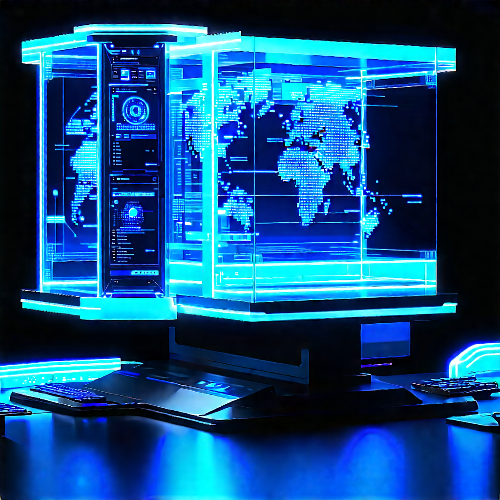 Innovative Communication Tool (design:1.33) With Computer Monitor