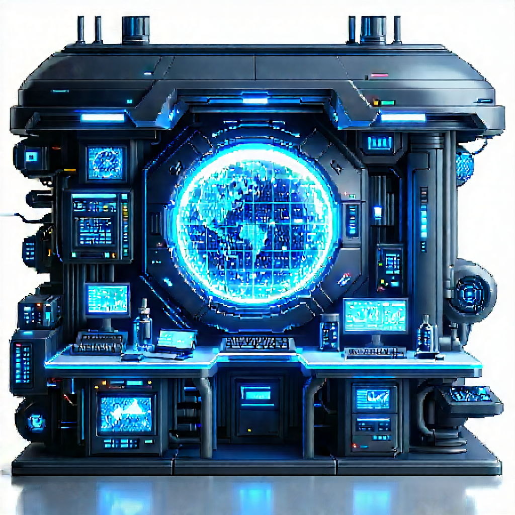 (futuristic:1.35) Research Laboratory With Image, There