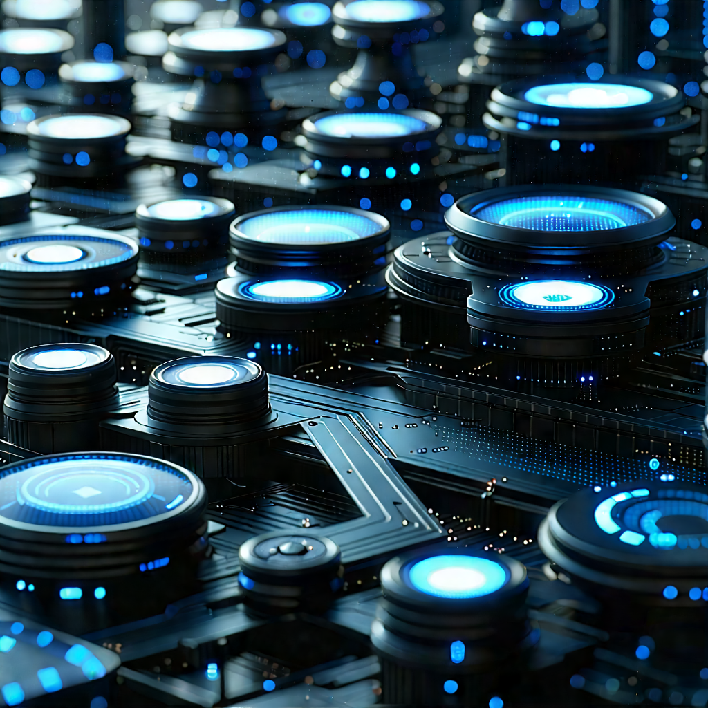 Close-up of sensor array