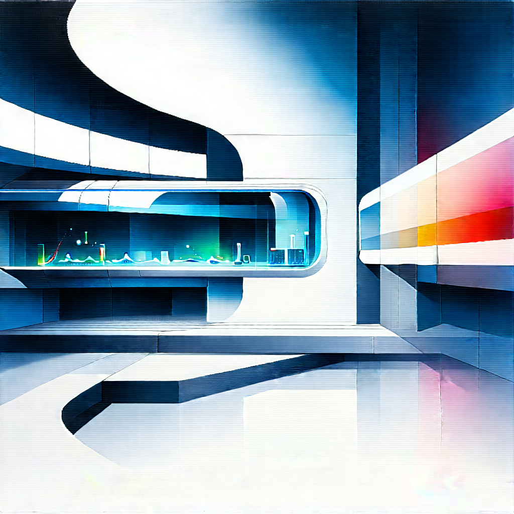 Futuristic Research Laboratory With Futuristic City