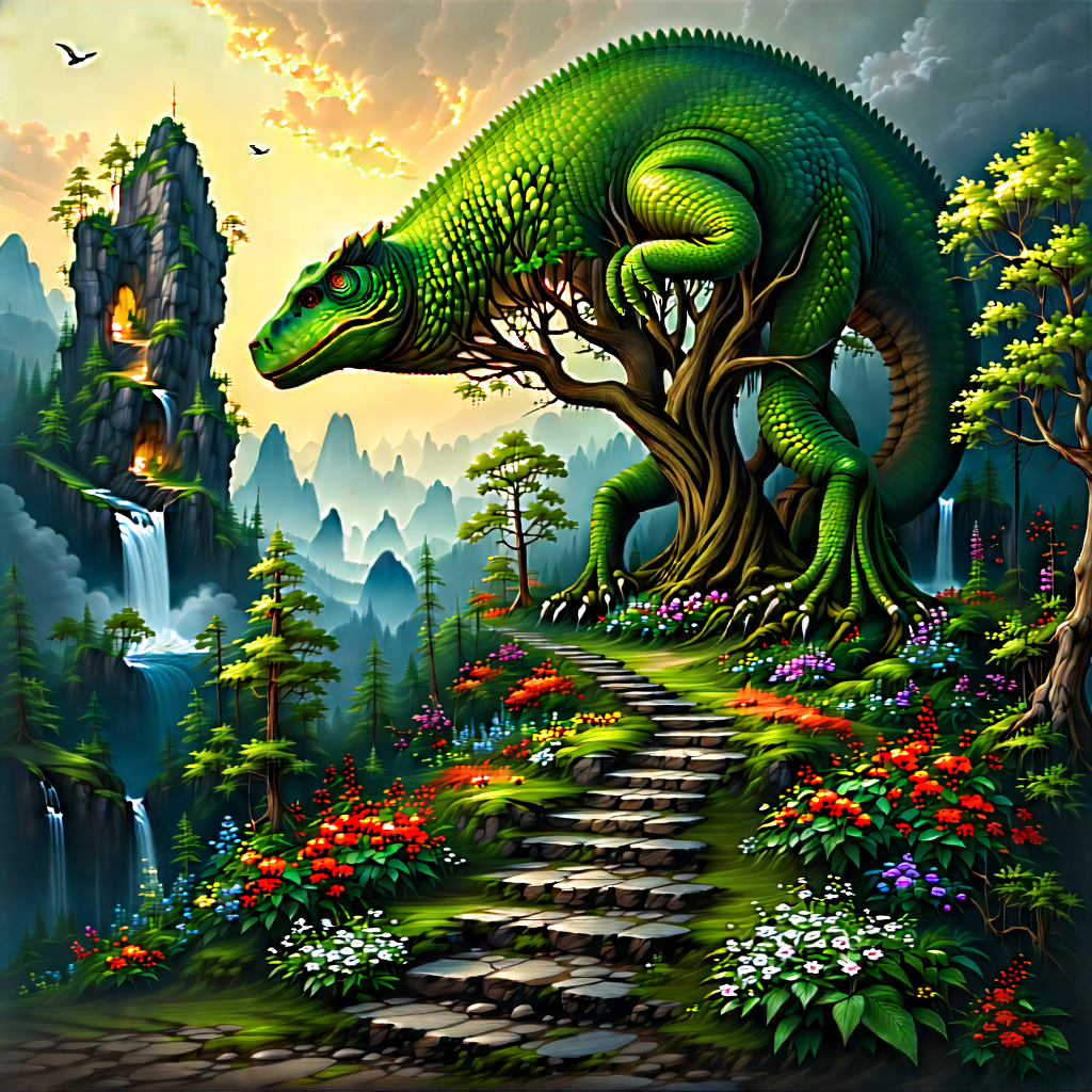 Digital Transformation Visualization With Large, Green,