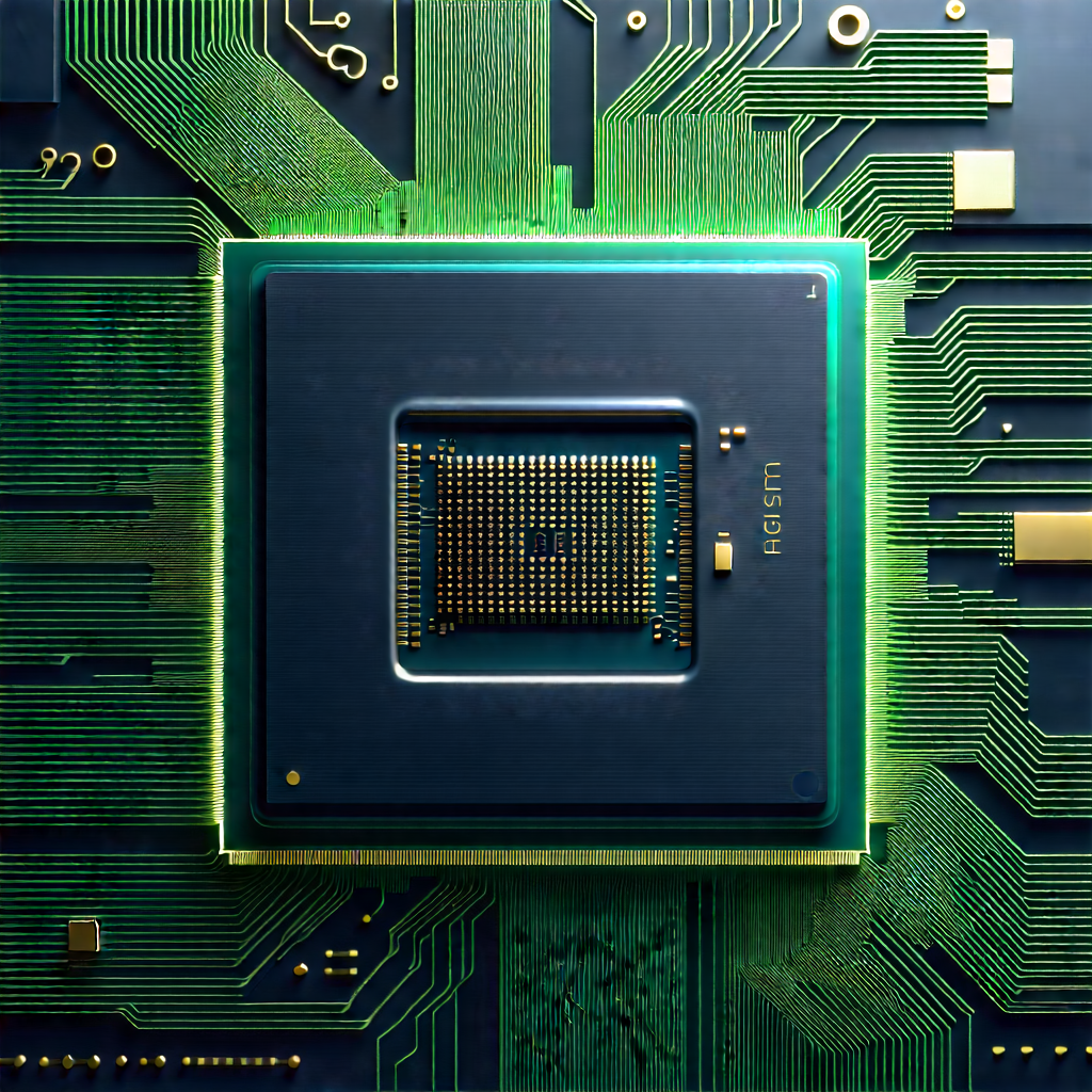 Close-up of microprocessor
