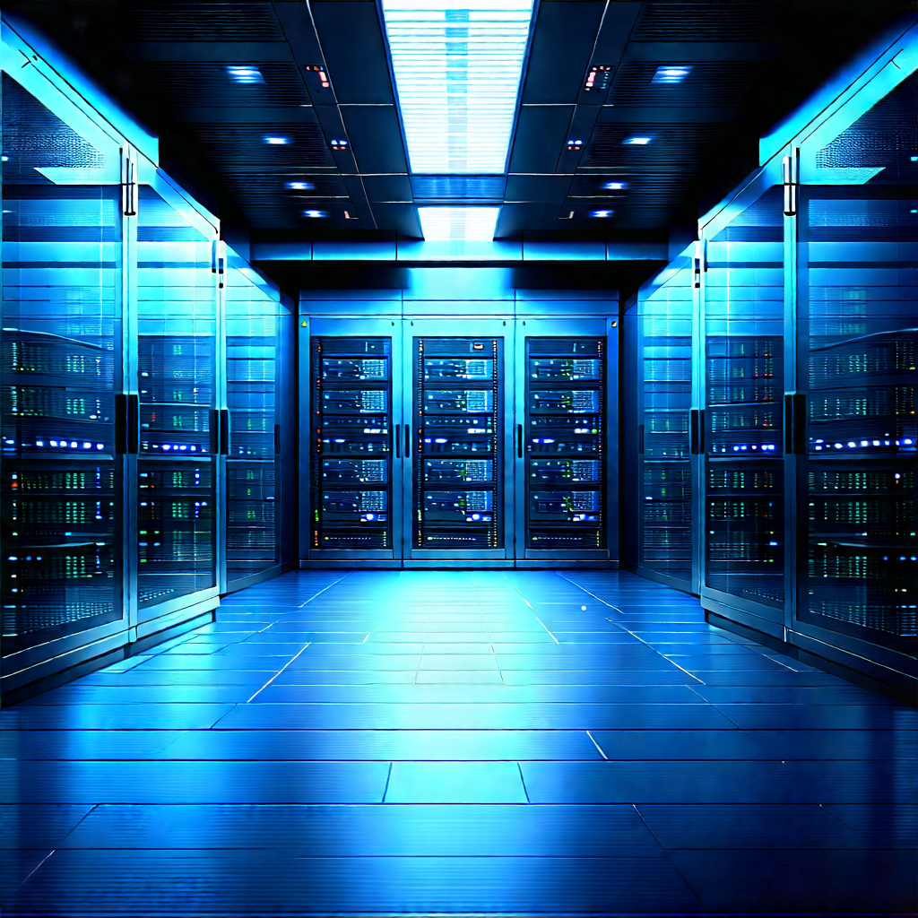 Futuristic Server Room With Image, There