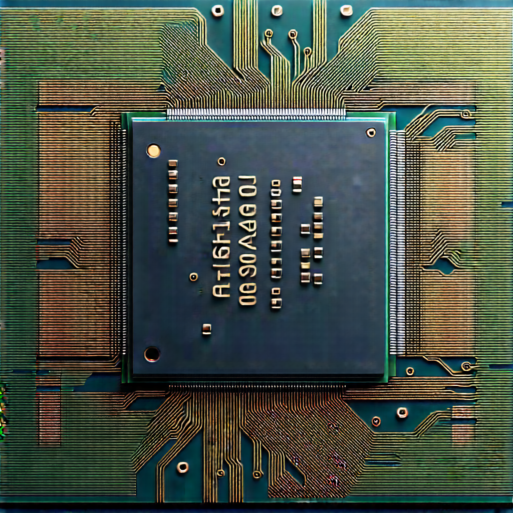 Close-up of microprocessor